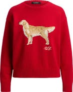 Lauren Ralph Lauren Golden Retriever Cotton Intarsia Sweater