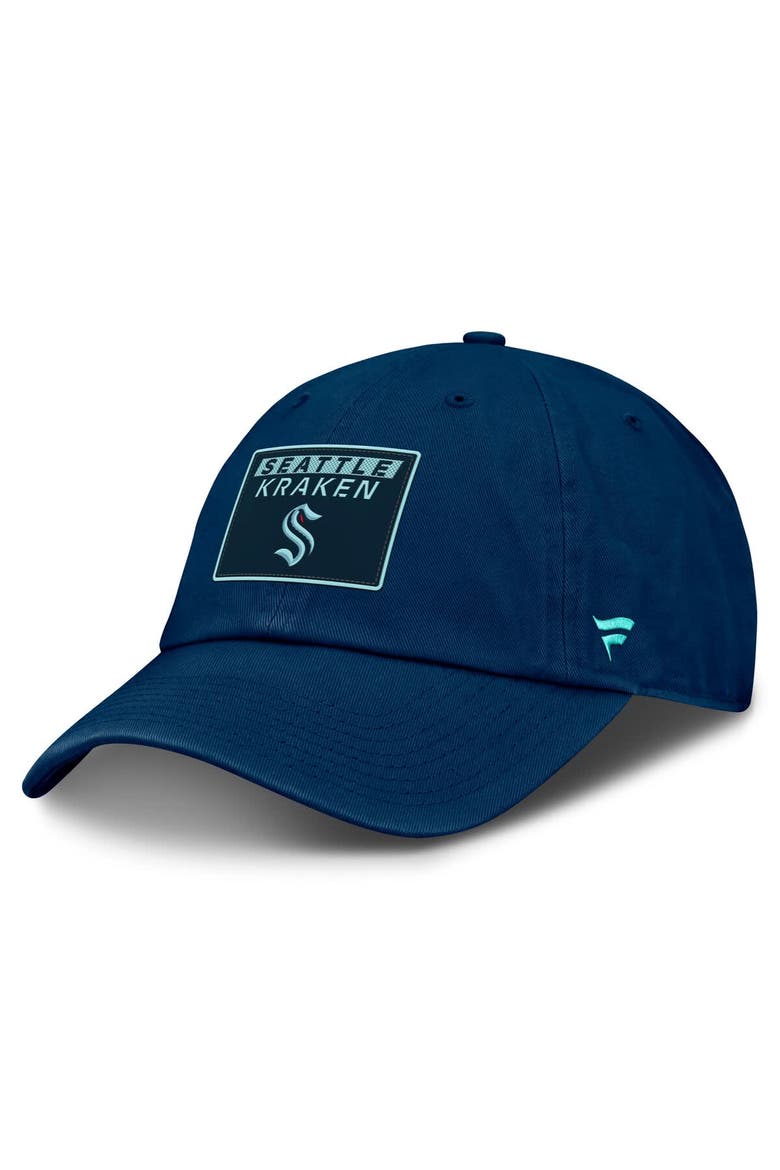 Men's Fanatics Deep Sea Blue Seattle Kraken Authentic Pro Prime Adjustable Hat, Main, color, Navy