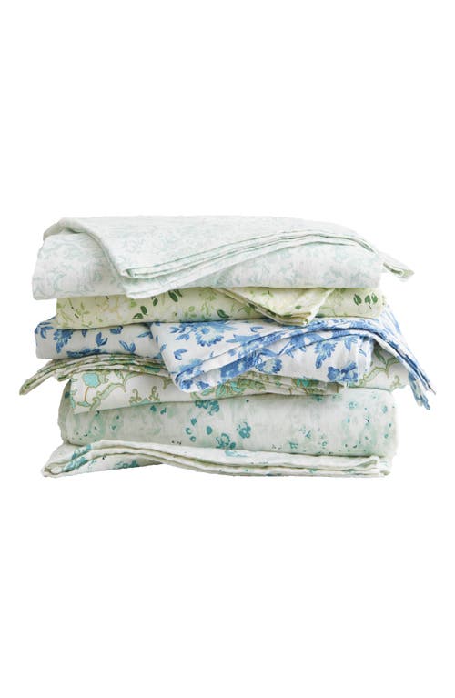 Patina Vie Maison Patine Vie Flannel Sheet Set In Geo Floral Mustard