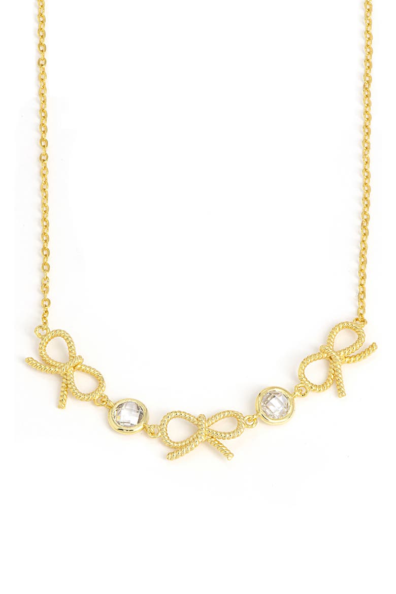 Kids' Bow Twist Frontal Necklace, Main, color, GOLD