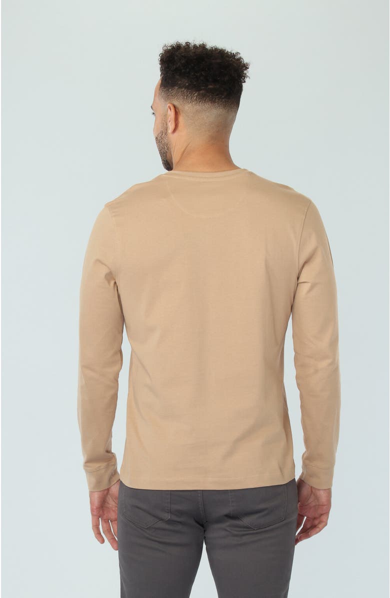 Vustra Gilded Beige Long Sleeve Henley, Alternate, color, 