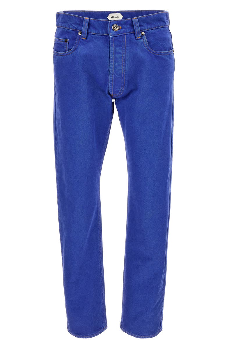 Versace First Line Straight Leg Jeans, Alternate, color, Sky Blue