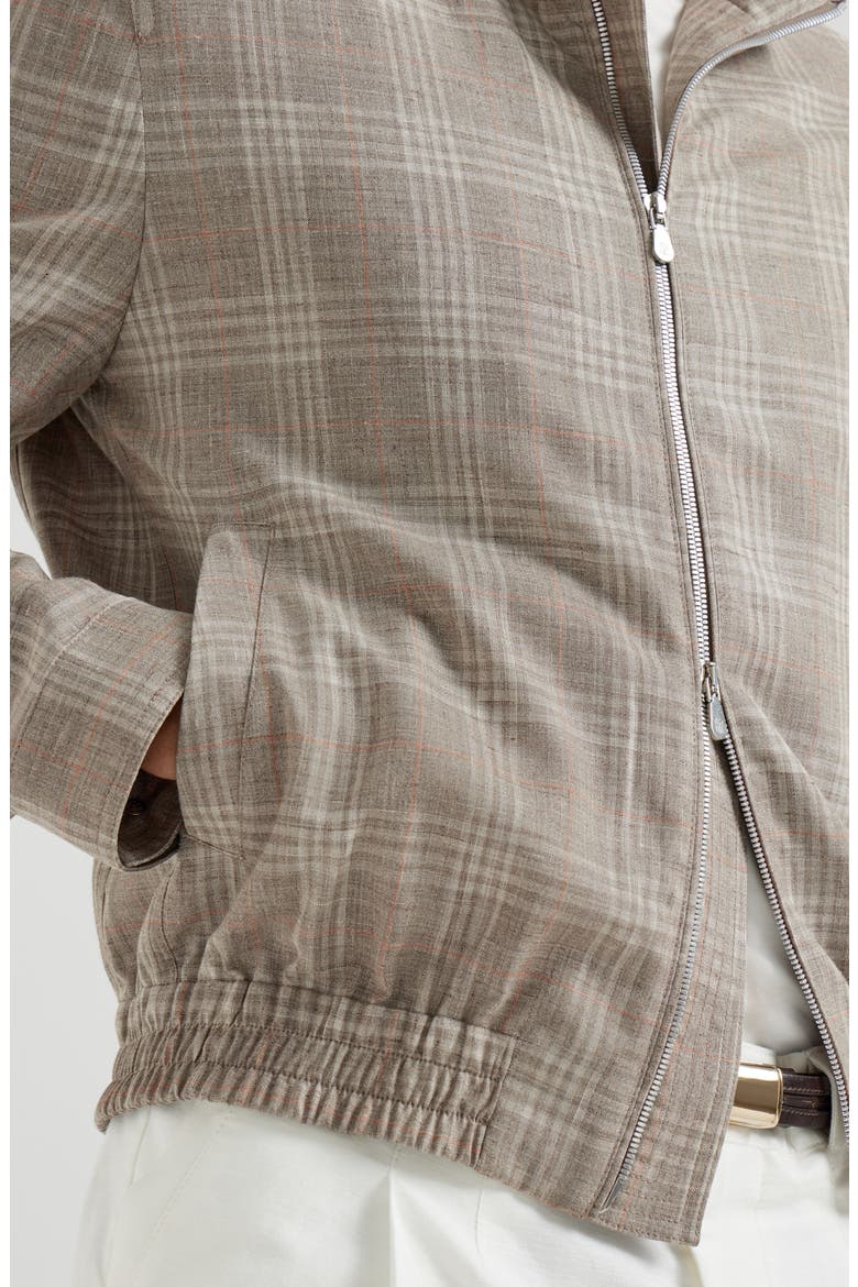Tartan outerwear jacket, Alternate, color, Light Grey