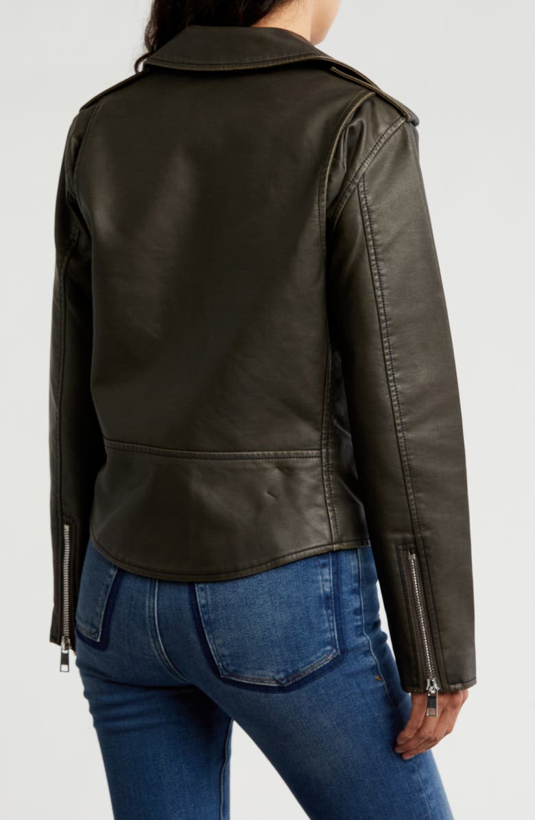 INDUSTRY REPUBLIC CLOTHING Faux Leather Moto Jacket, Alternate, color, 