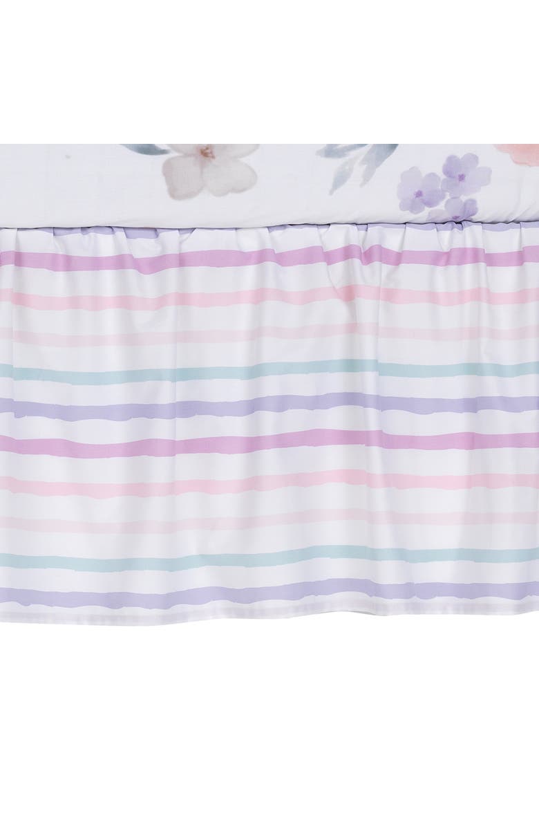 Lambs & Ivy Girls Rule the World Floral 4-Piece Baby Crib Bedding Set, Alternate, color, Pink