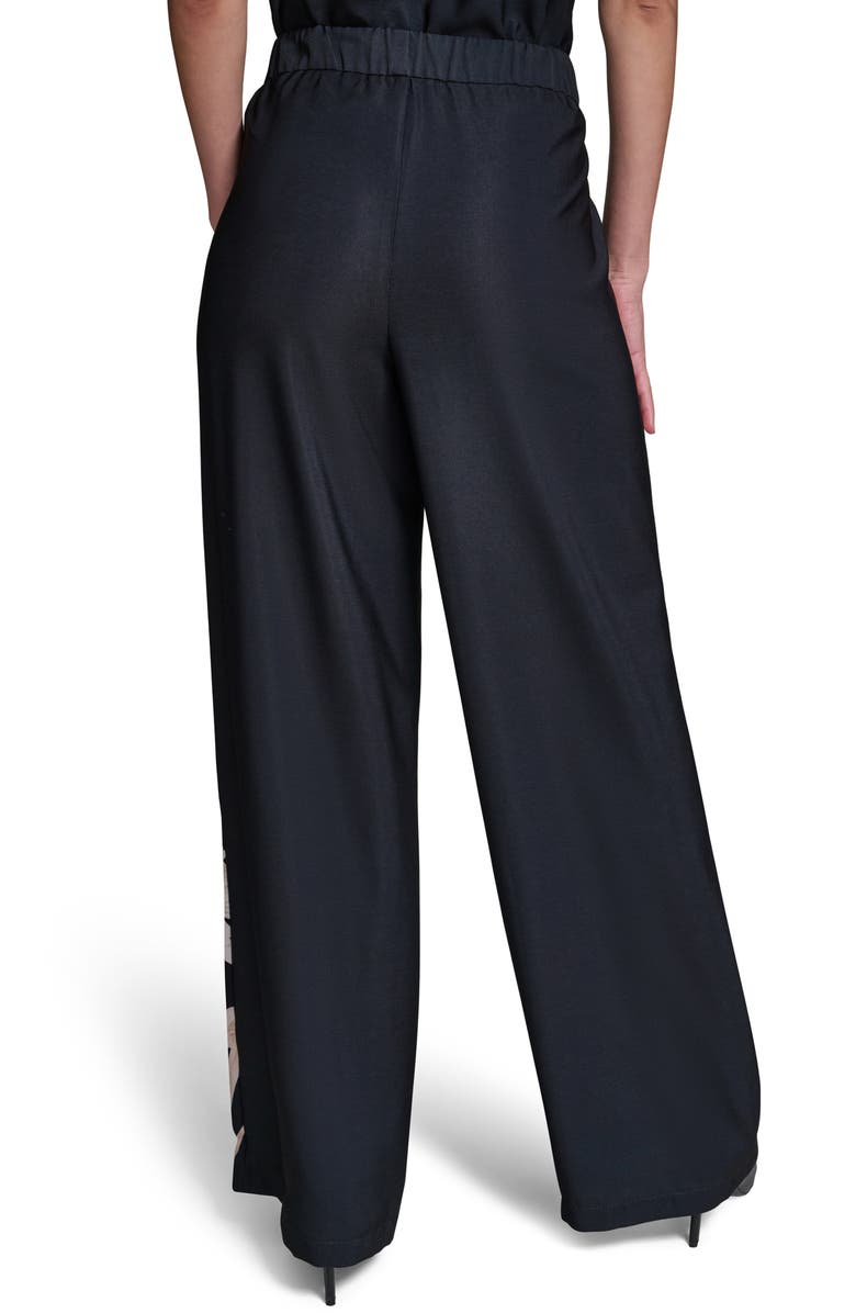 KARL LAGERFELD PARIS Placed Floral Soft Pants, Alternate, color, Midnight Navy Multi