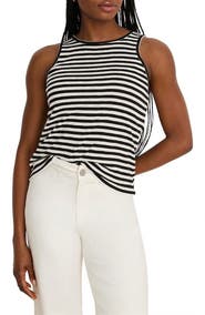 NZT by NIC+ZOE Stripe Cape Rib Tank