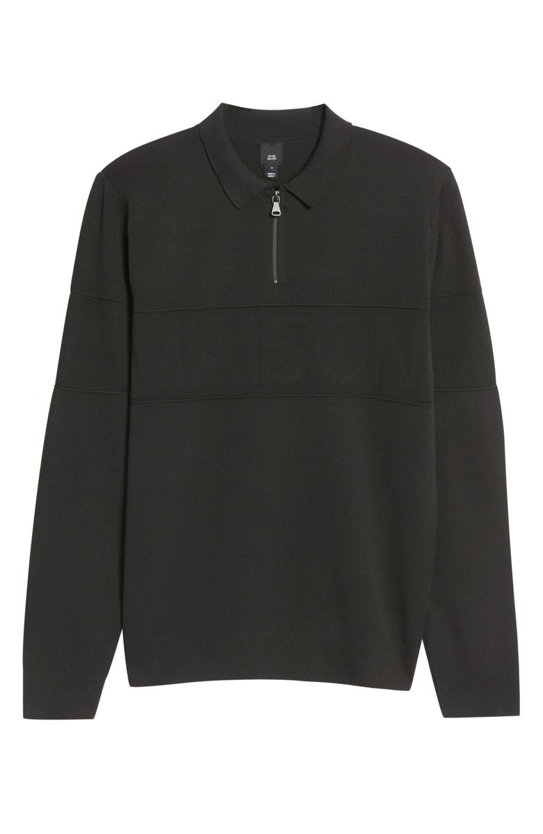 River Island Men's Maison Long Sleeve Cotton Polo, Alternate, color, 