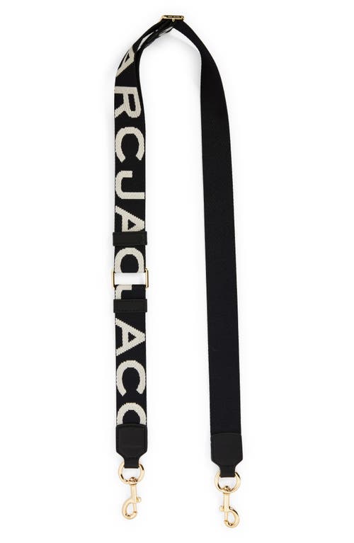 Marc Jacobs The Thin Logo Bag Strap In Multi