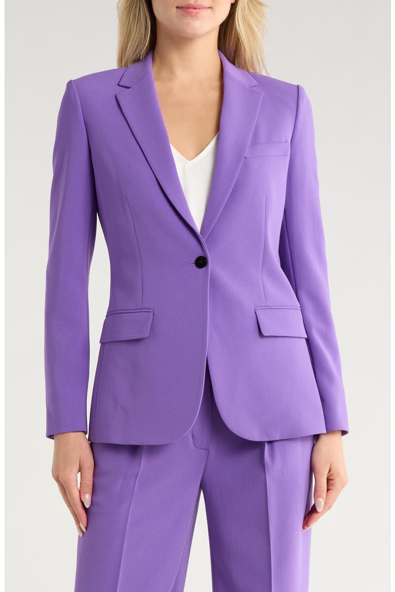 Staple Notch Lapel Blazer, Main, color, BRIGHT PEONY