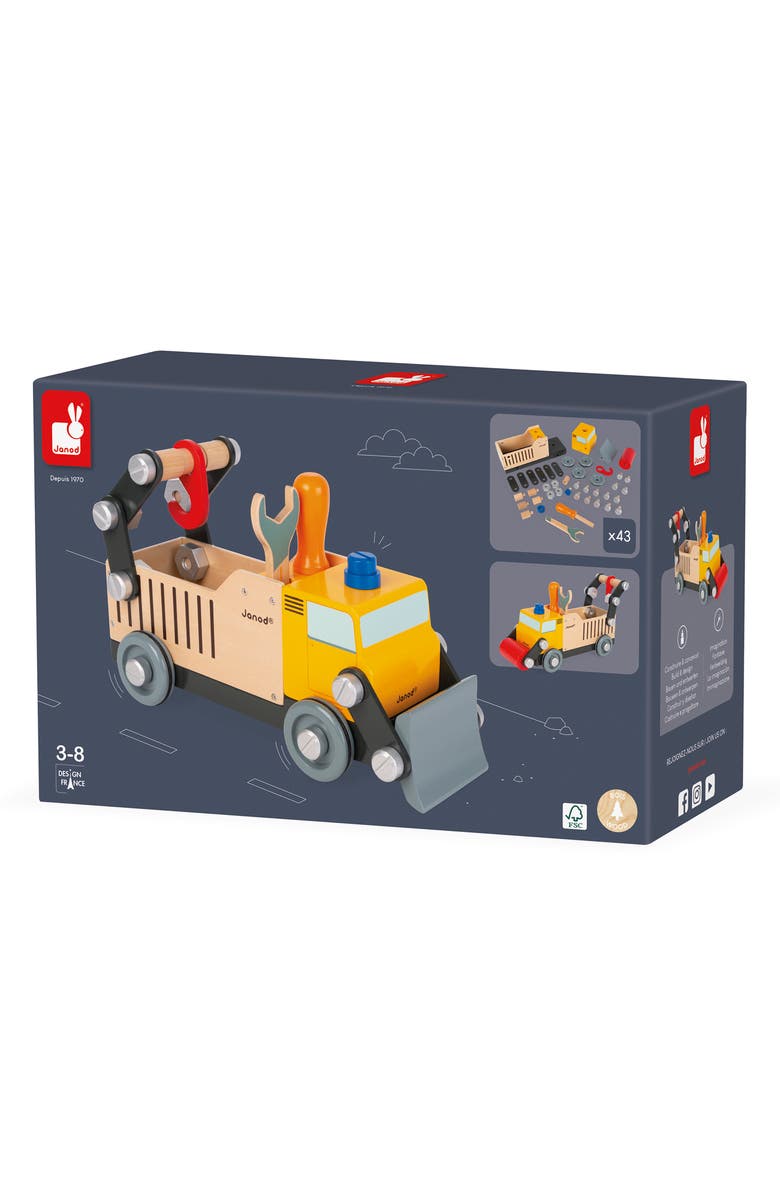 Janod Brico DIY Construction Truck, Alternate, color, Red