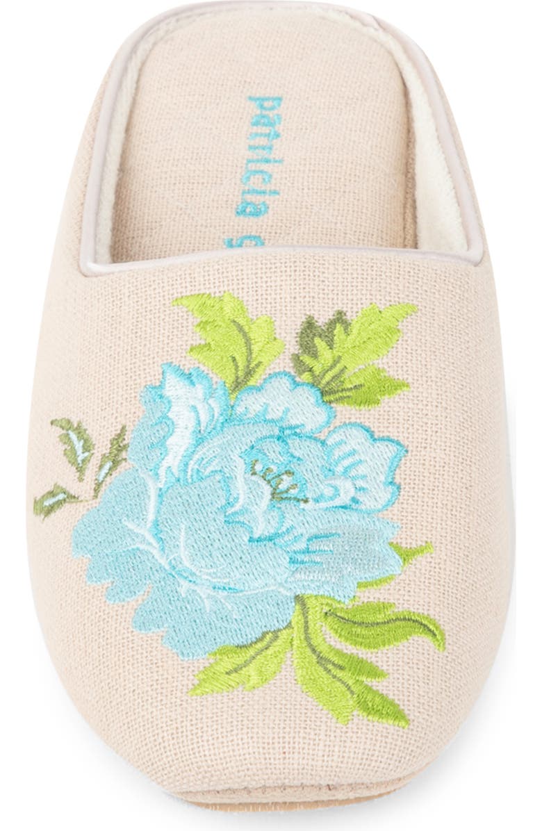 patricia green Embroidered Peony Slipper, Alternate, color,
