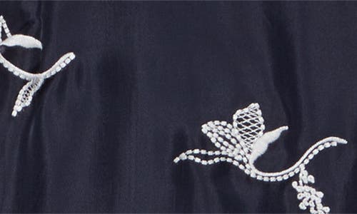 CINQ À SEPT CINQ À SEPT ROBERTA EMBROIDERED SLEEVELESS SILK COCKTAIL DRESS