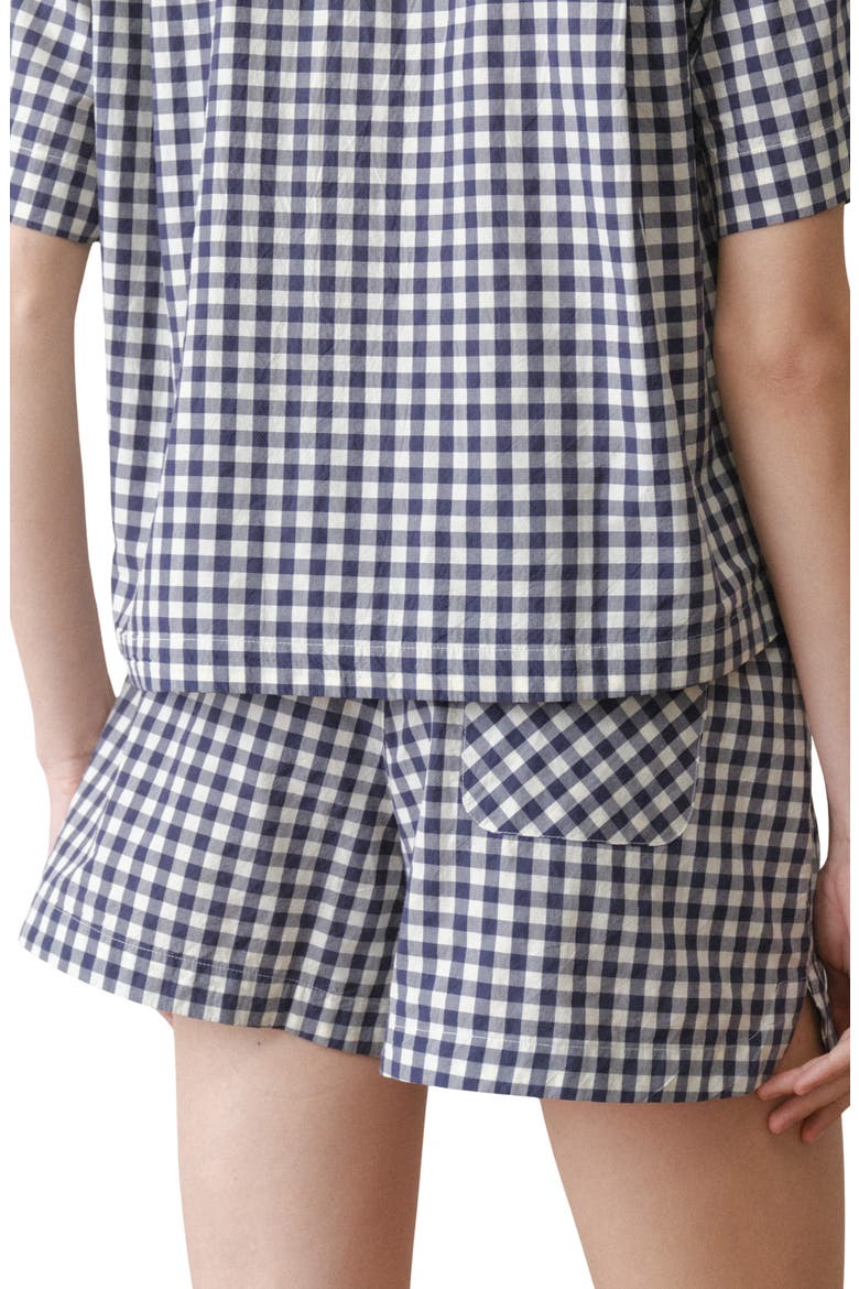 Gingham Cotton Poplin Boxer Shorts, Alternate, color, NAVY GINGHAM