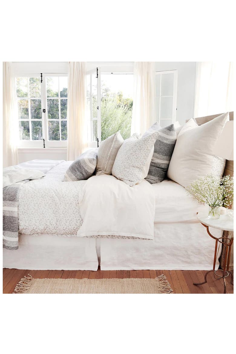 Alpine Stripe Cotton Accent Pillow, Alternate, color, GREY/IVORY