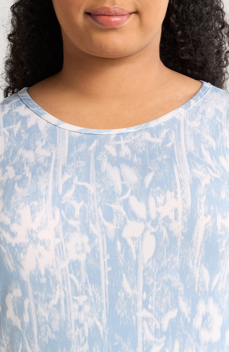 Vince Camuto Print Sleeveless Maxi Dress, Alternate, color, Lake Breeze