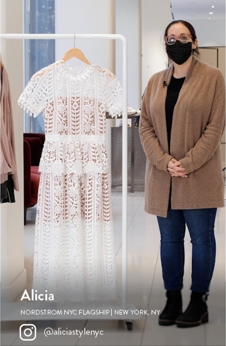 Guipure Lace Short Sleeve Dress, sales video thumbnail