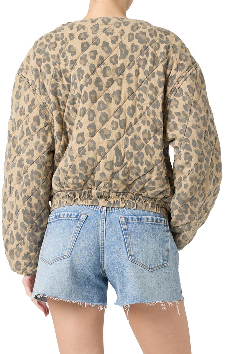 BLANKNYC Leopard Print Quilted Jacket, Alternate, color,