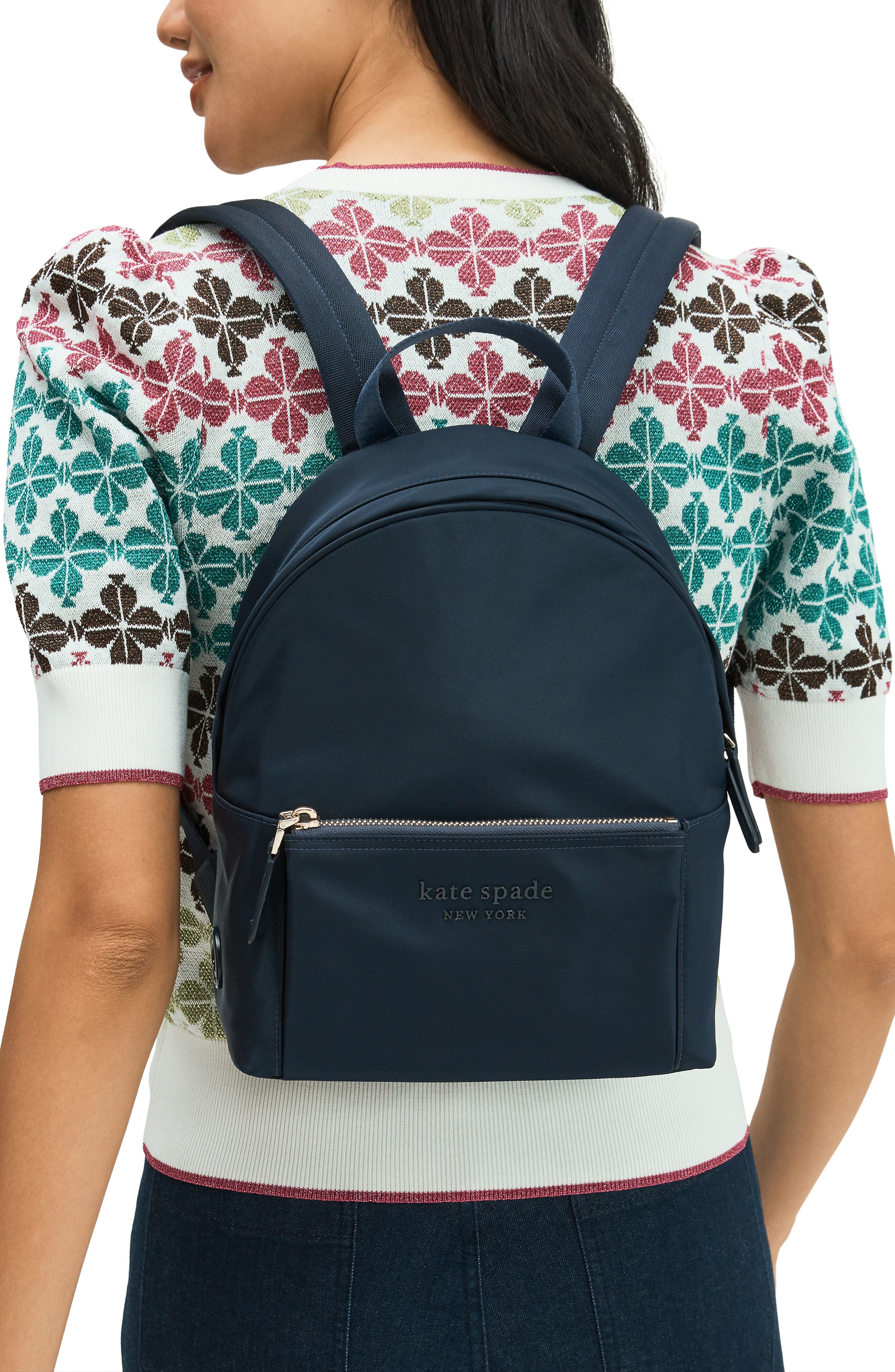 medium the city nylon backpack, Alternate, color, RICH NAVY