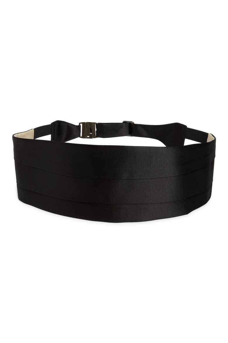 Silk Cummerbund, Main, color, NAA BLACK