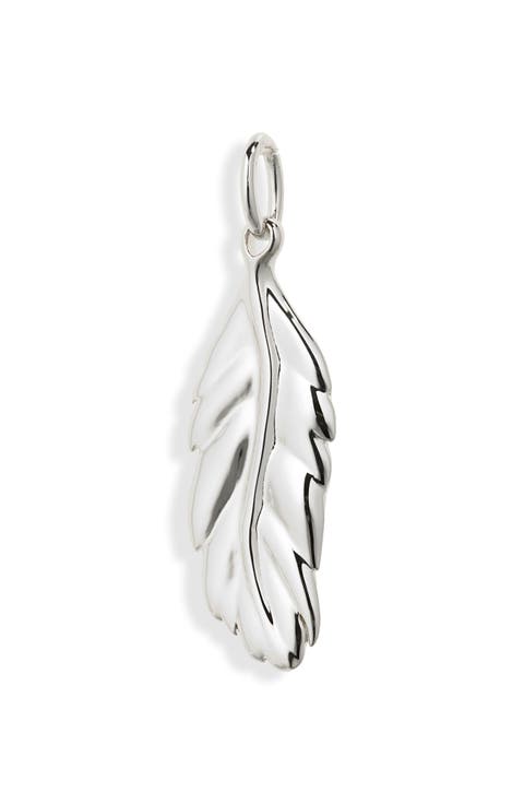 Feather Recycled Sterling Silver Pendant