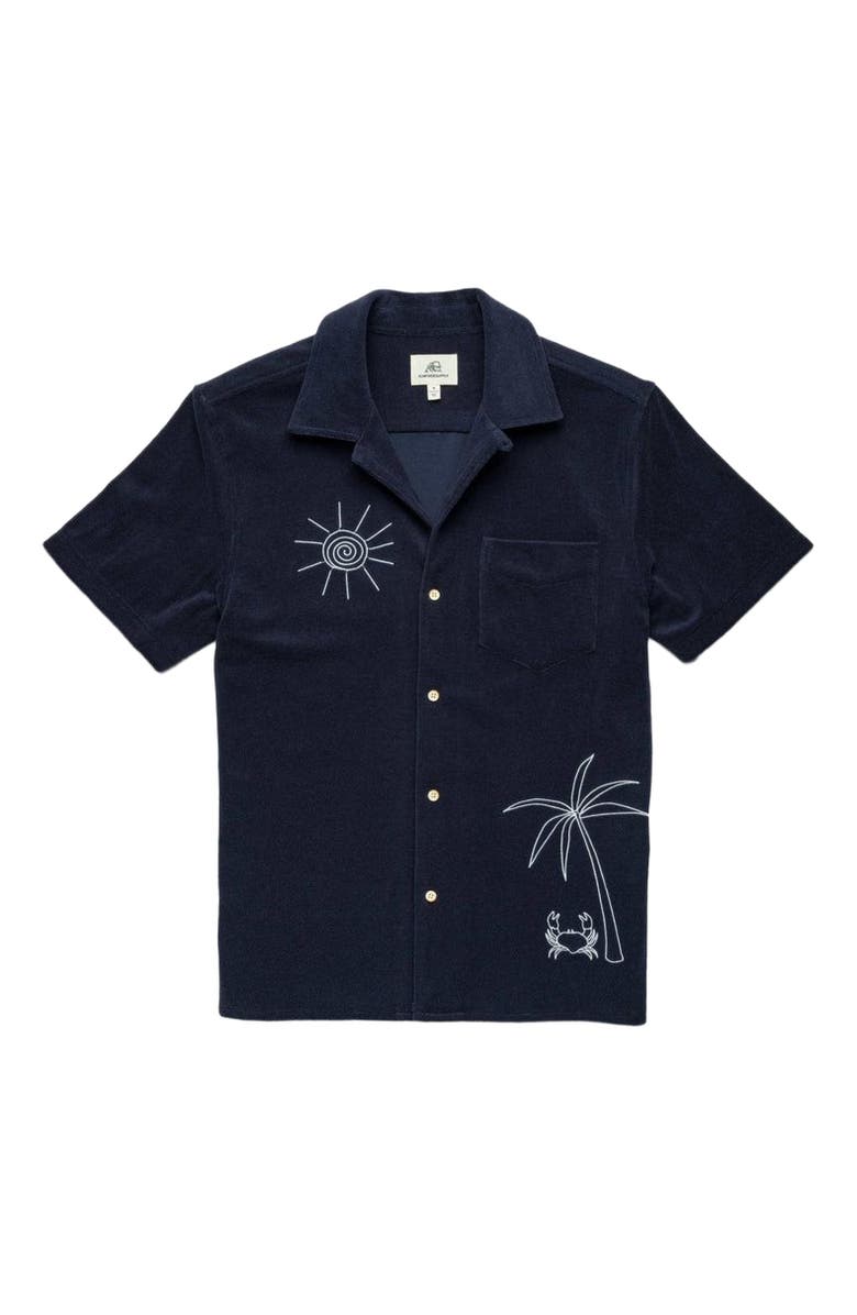 Surfside Supply Co. Mariner Terry Camp Collar Shirt, Alternate, color, 