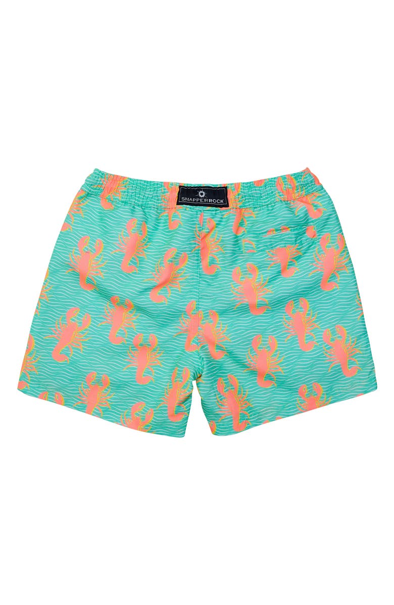Snapper Rock Kids' Ocean Clawed Swim Trunks, Alternate, color, Green