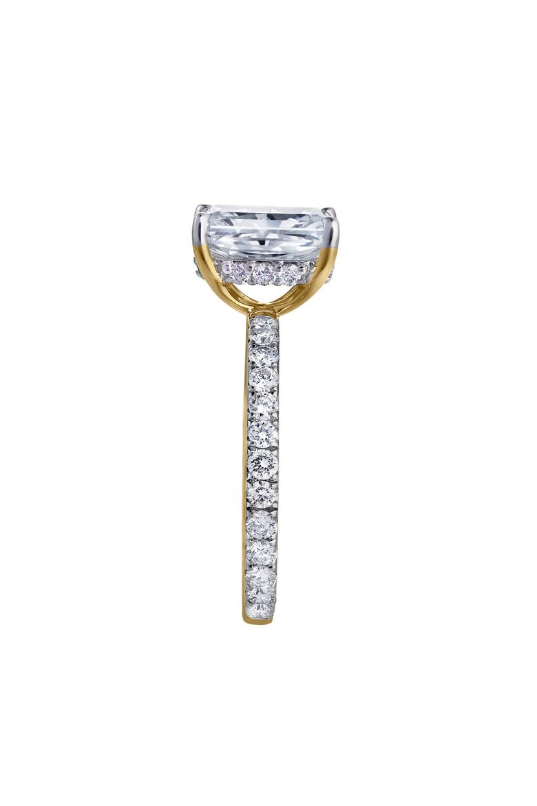 Sia 14K Gold Radiant Cut Lab Grown Diamond Hidden Halo Ring - 2.25 Ct, Alternate, color, 14K Yellow Gold