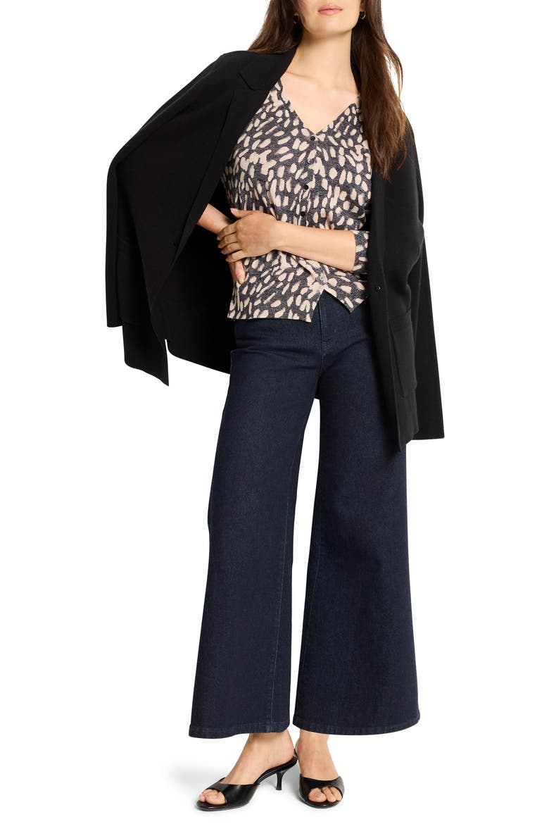 Wild Dot Cotton Blend Cardigan, Alternate, color, NEUTRAL MULTI