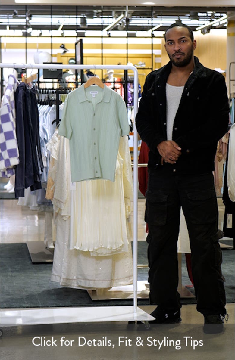 Kids' Textured Cotton Button-Up Polo Sweater, sales video thumbnail