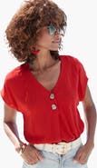 LASCANA Women's Button Detail Blouse