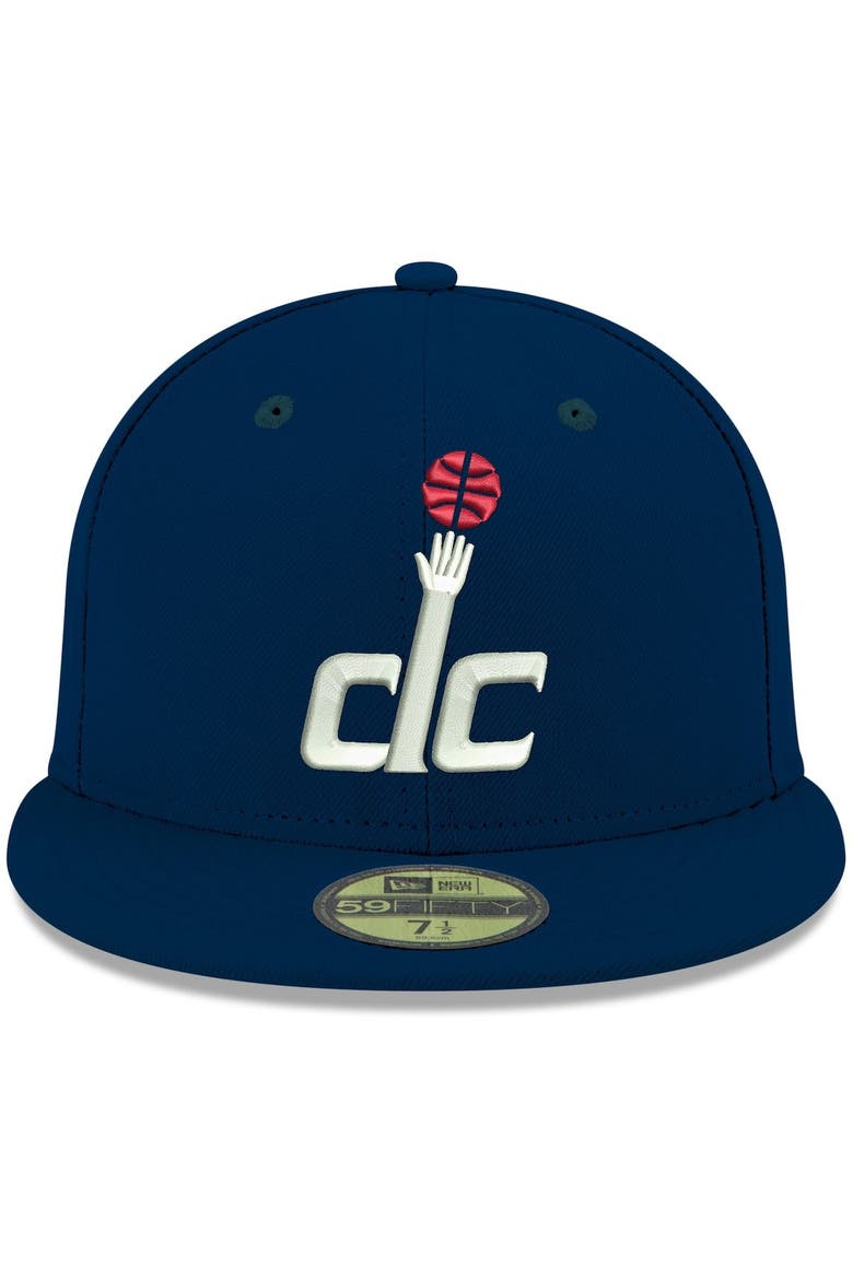 Men's New Era Navy Washington Wizards Official Team Color 59FIFTY Fitted Hat, Alternate, color, NAVY