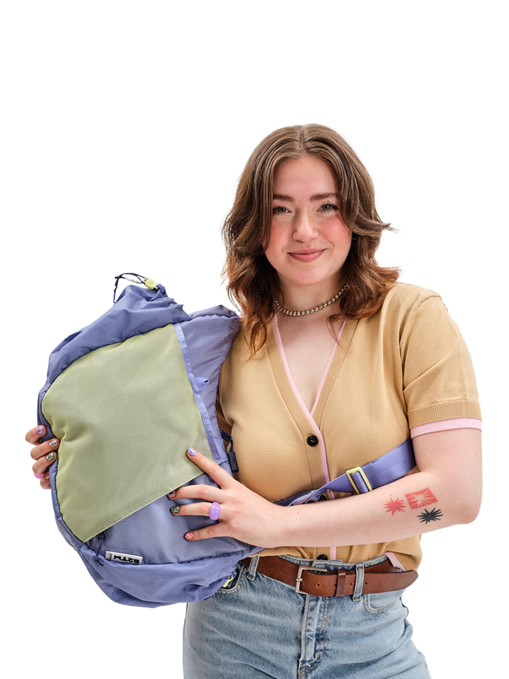 Baboon to the Moon Crescent Crossbody Big 8L, Alternate, color, Mystic Violet