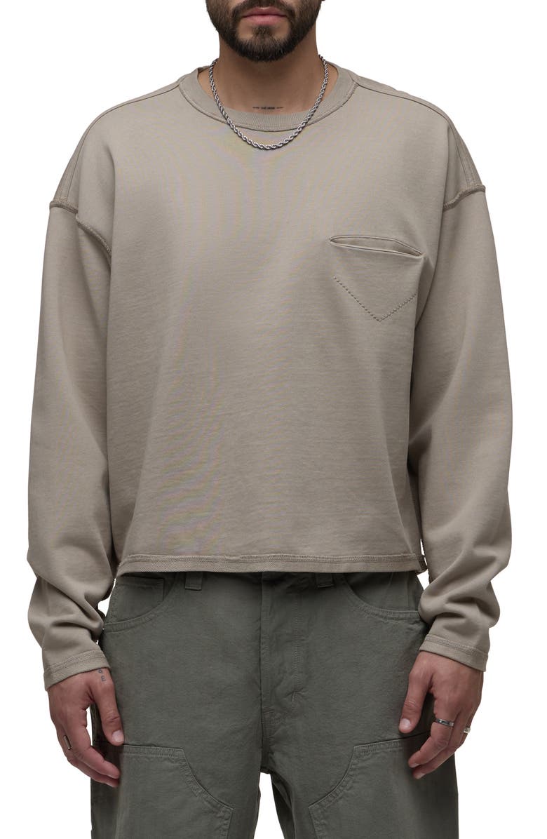 Hudson Jeans French Terry Crewneck Sweatshirt, Main, color, Laurel Oak