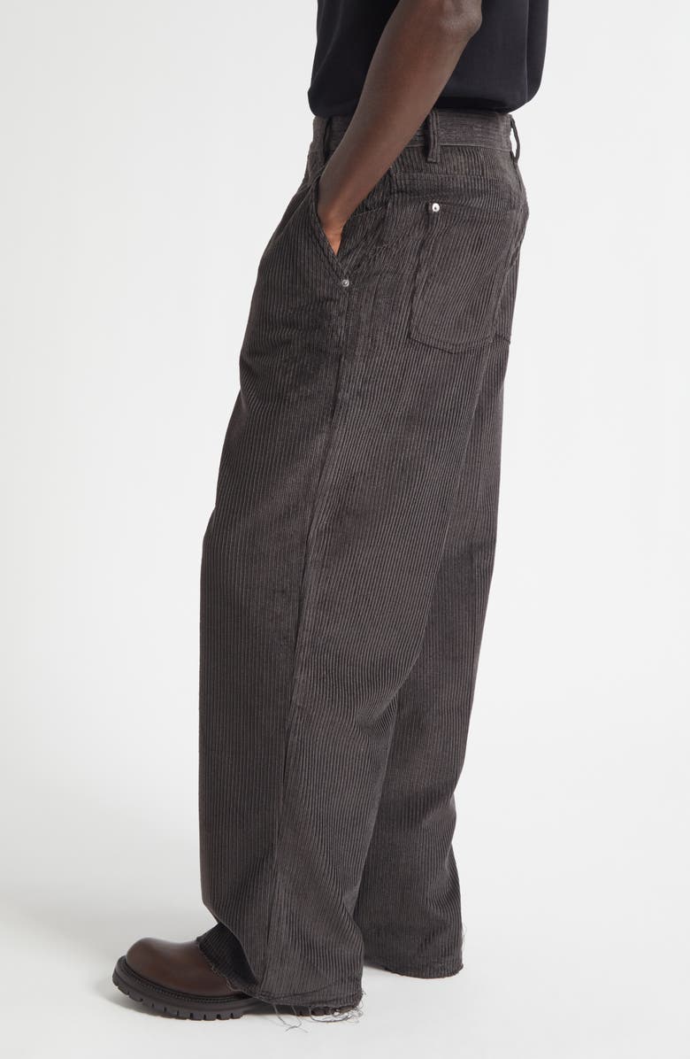 AMI PARIS Large Fit Corduroy Pants, Alternate, color, Anthracite