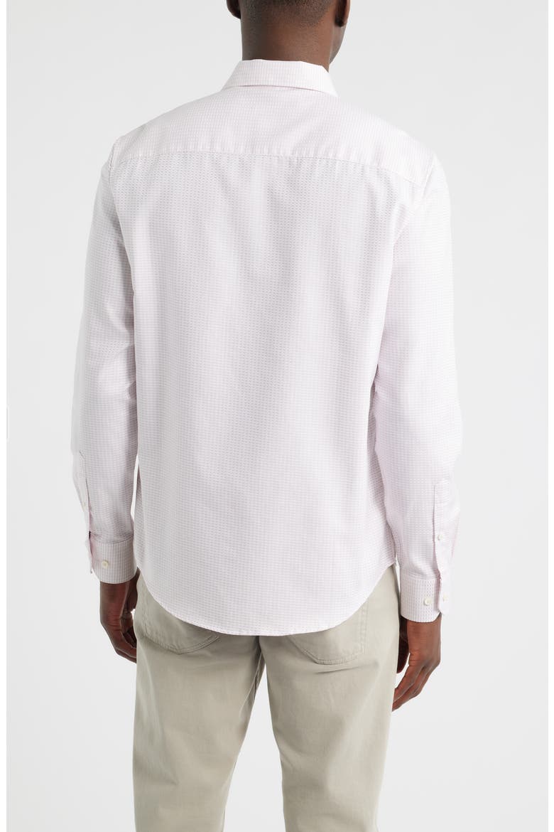 Alvin Shaped Fit Mini Check Button-Up Shirt, Alternate, color, DUSTY PINK