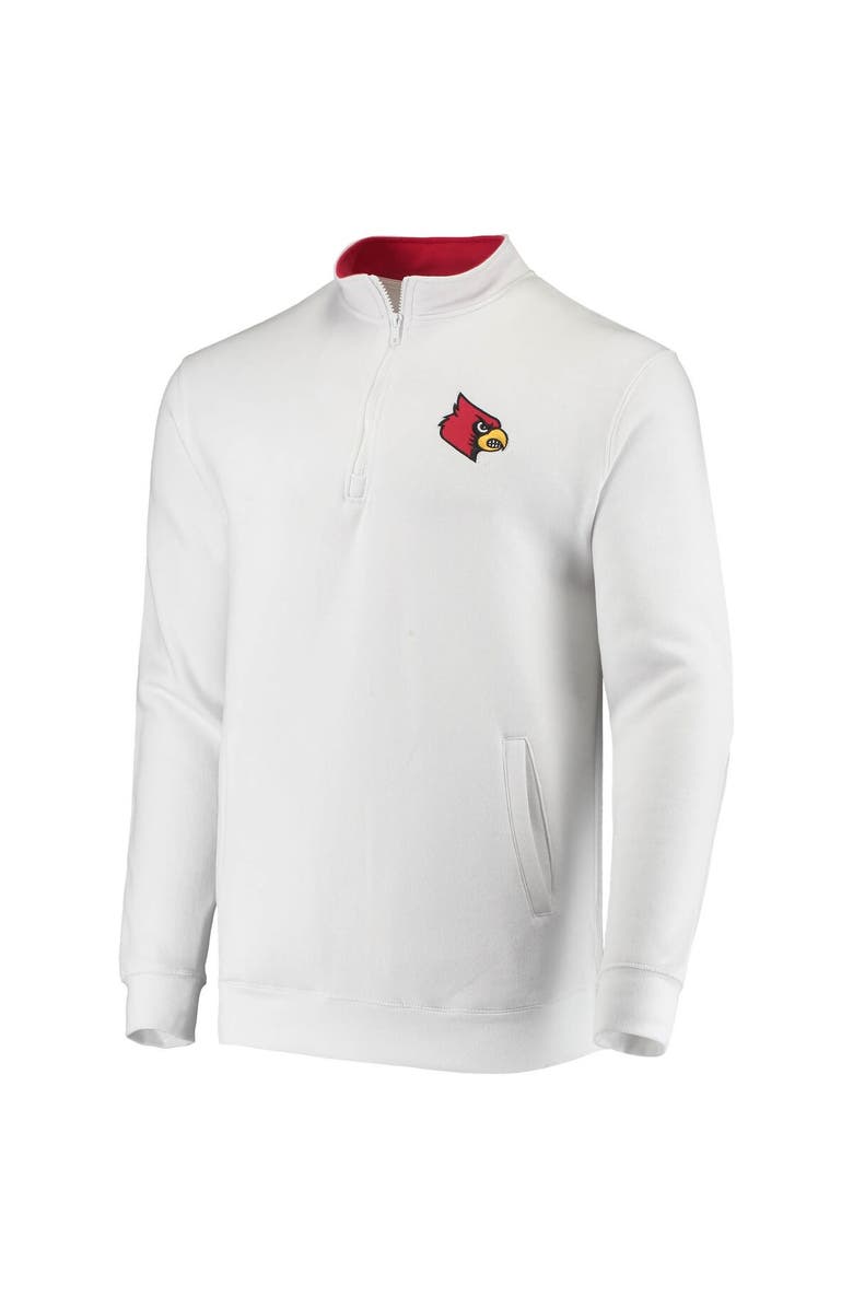 COLOSSEUM Men's Colosseum White Louisville Cardinals Tortugas Logo Quarter-Zip Jacket, Alternate, color, White