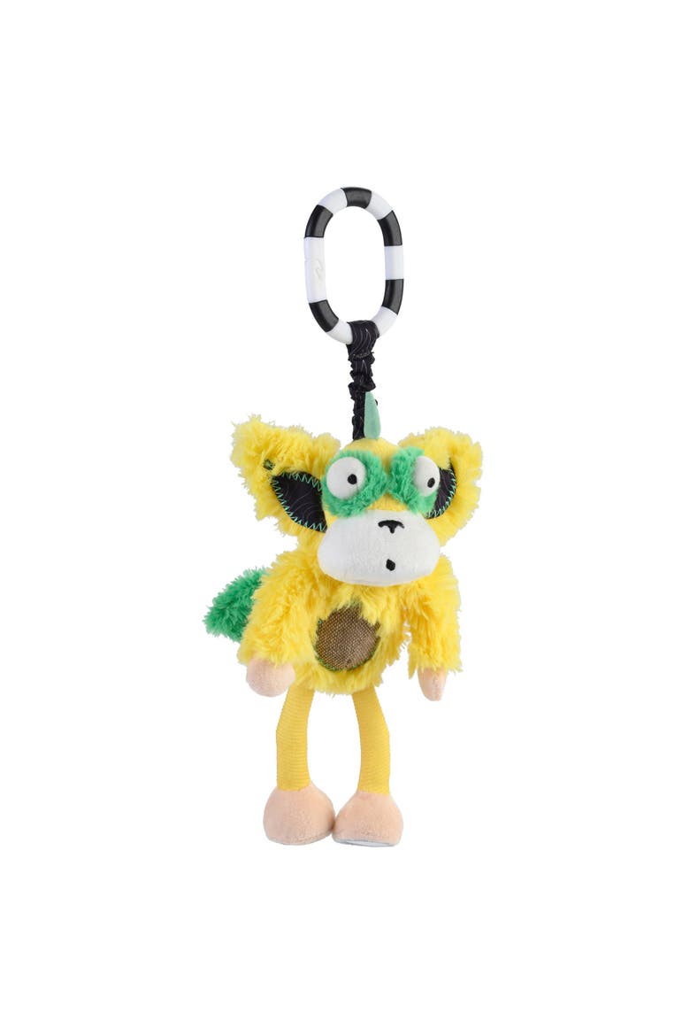 Chime & See Attachable Hanging Activity Toy Marley The Horn Headed Monkey, Alternate, color, Multicolored