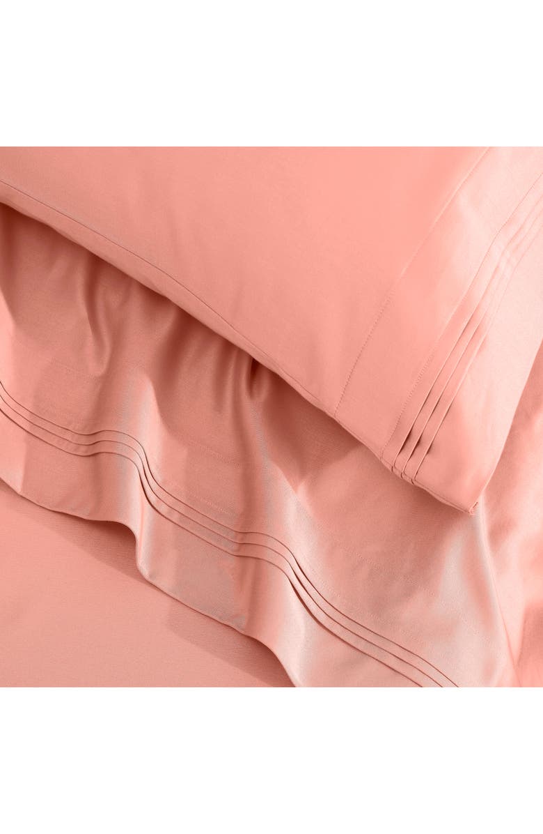Superior Egyptian Cotton Sateen 1,500 Thread Count Set of 2 Pillowcases, Alternate, color, Dusted Rose