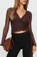 Princess Polly Tevon Lace Wrap Top