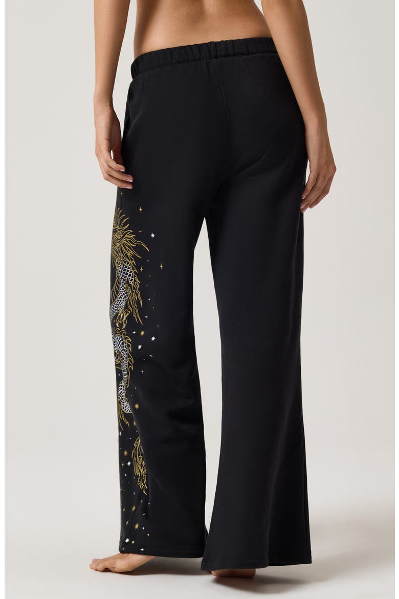 Dream Dragon Nicks Wide Leg Pants, Alternate, color, BLACK