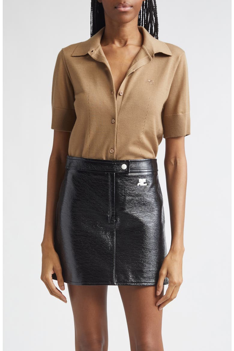 Merino Wool Polo, Main, color, SANDY BROWN