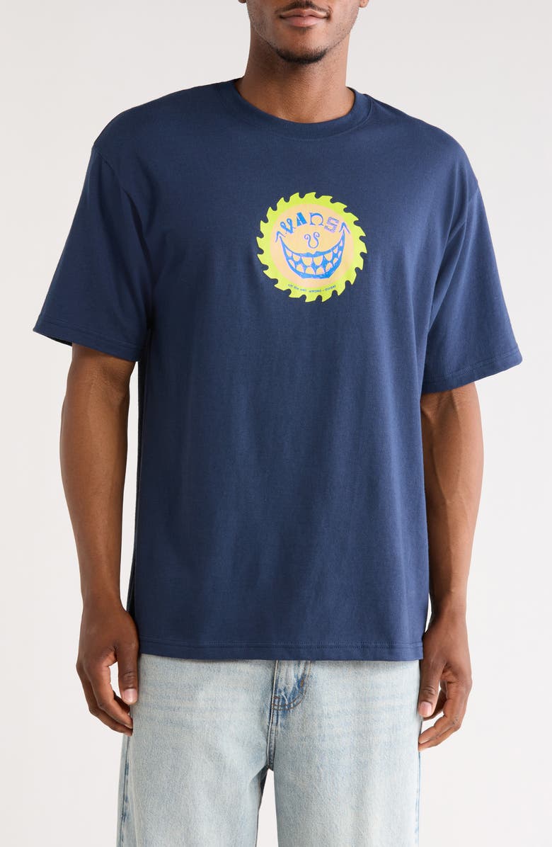 Vans Sharp Smile Cotton Graphic T-Shirt, Main, color, Dress Blues