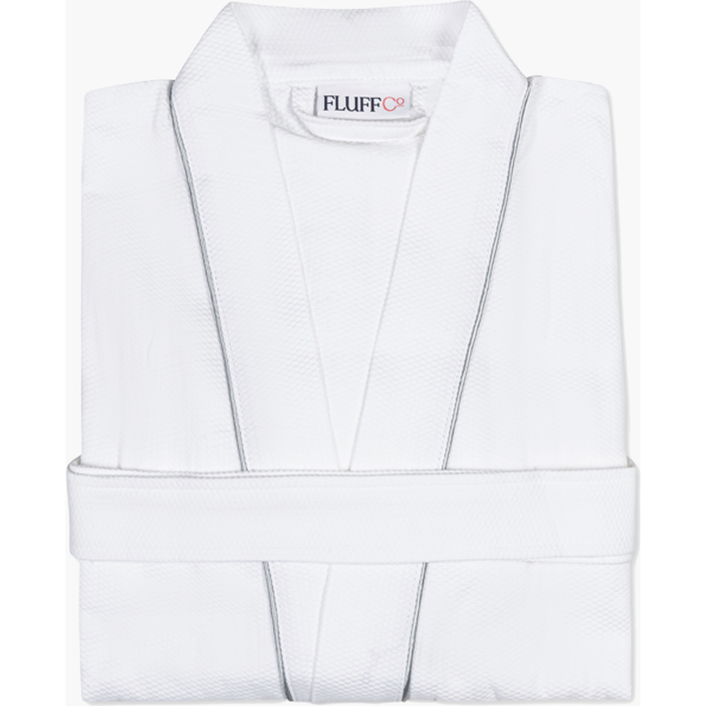 FluffCo | Hotel Comfort Hotel Waffle Robe in White  product