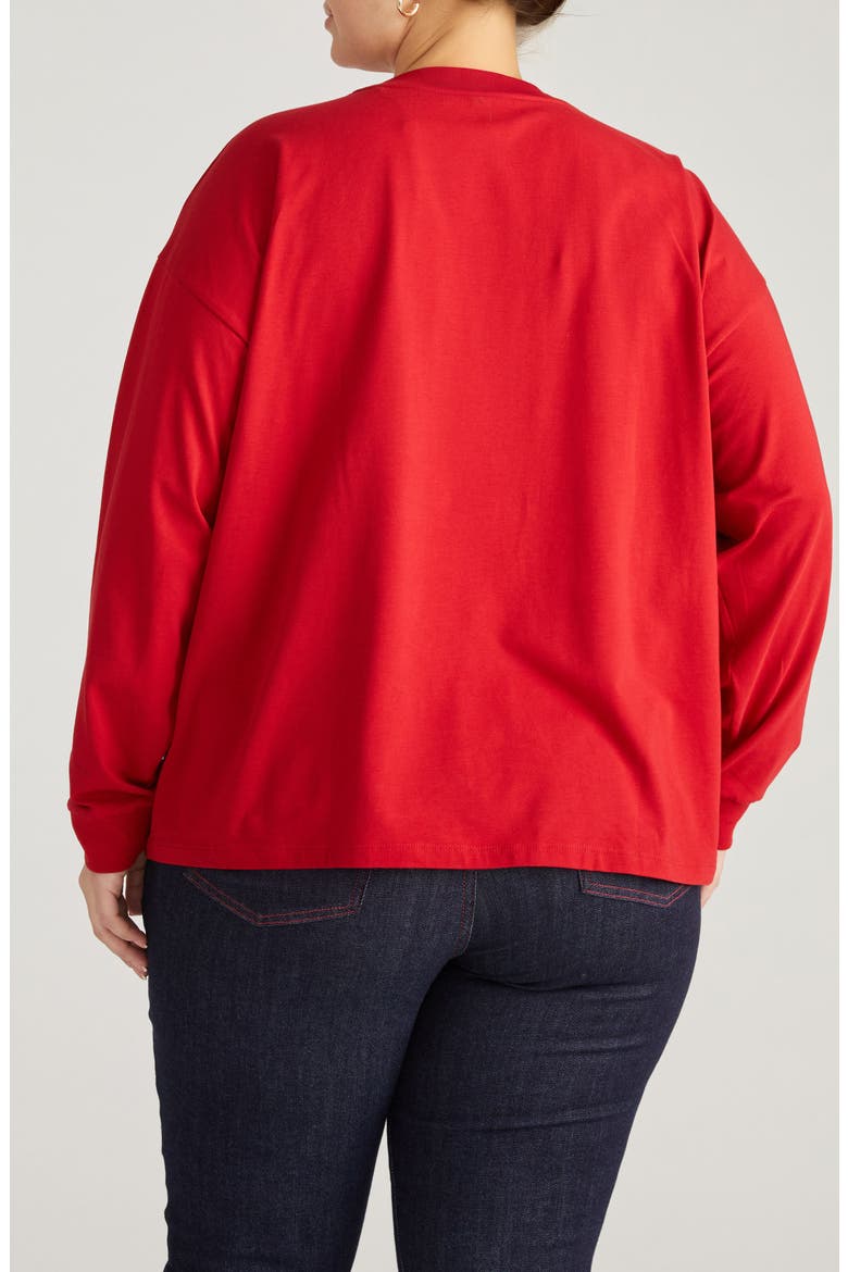 Drop Shoulder Top, Alternate, color, RUBY RED