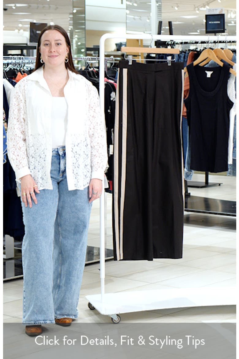 Side Stripe Wide Leg Pants video