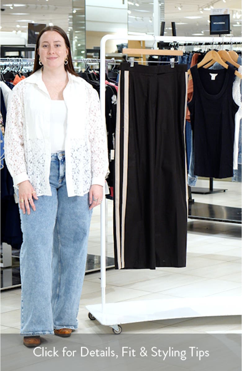 Side Stripe Wide Leg Pants, sales video thumbnail