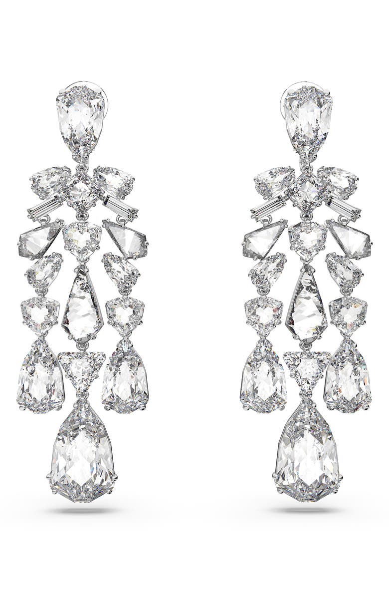 Swarovski Mesmera Crystal Chandelier Clip-On Earrings, Main, color,