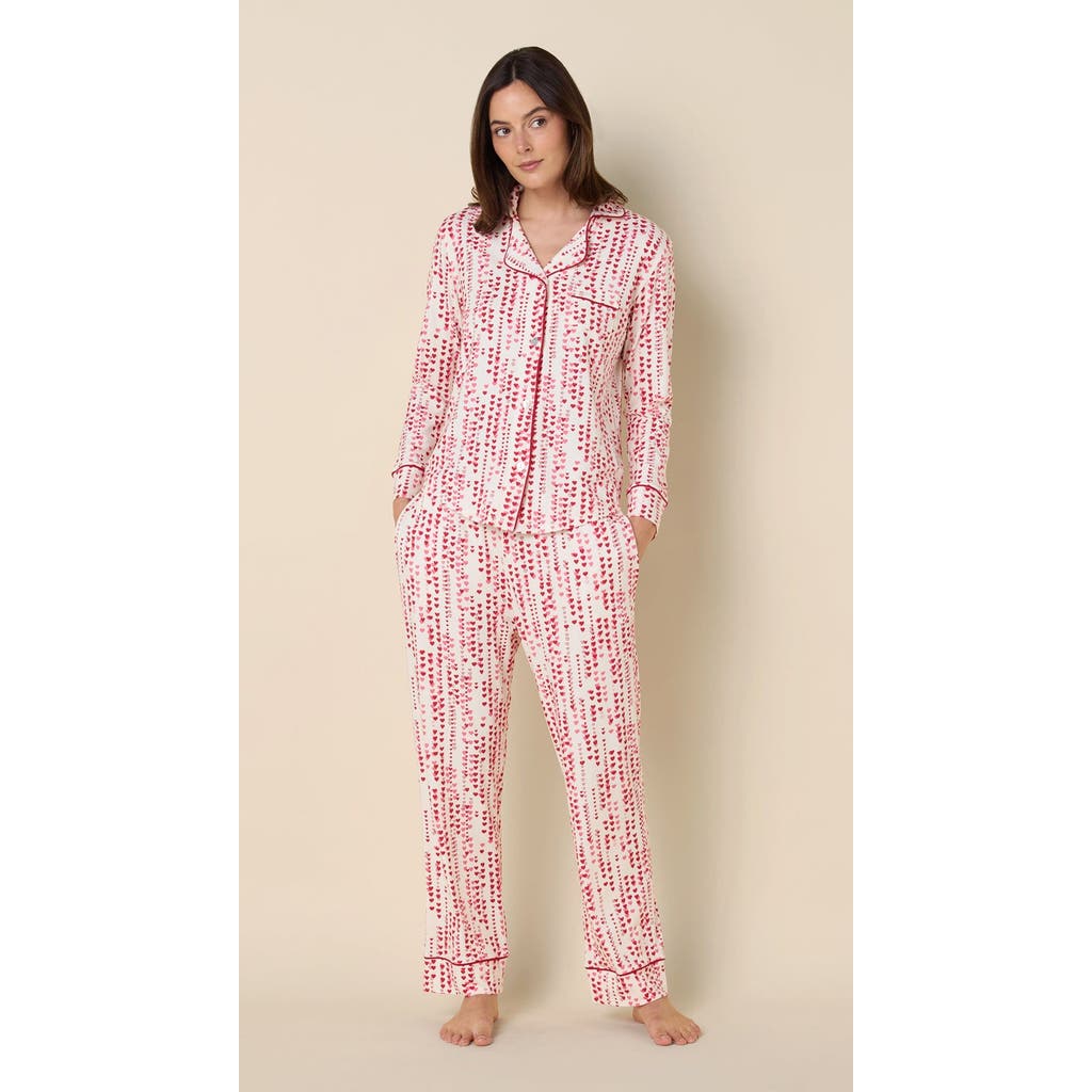 The Cat's Pajamas Pima Knit Pajama Print Set In Multi