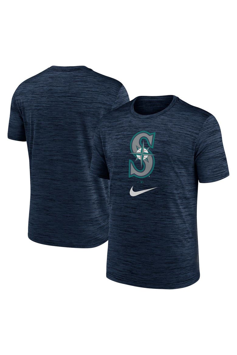 Men's Nike Navy Seattle Mariners Logo Velocity Performance T-Shirt, Main, color, Navy